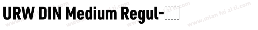 URW DIN Medium Regul字体转换